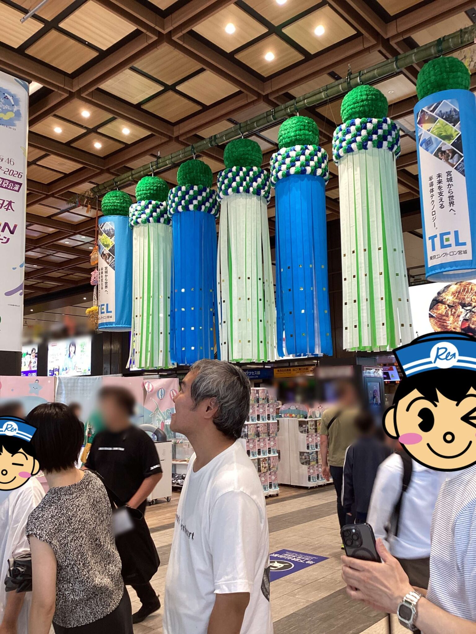 仙台駅周辺をウォーキングして体力づくりをする様子
